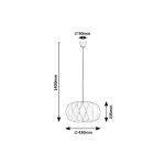 Rábalux 72003 Ormini Függeszték matt fehér-matt fehér E27 1x MAX 25, IP20