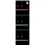 Rábalux 72011 Temperius Függeszték szatin króm-fehér LED 24, IP20