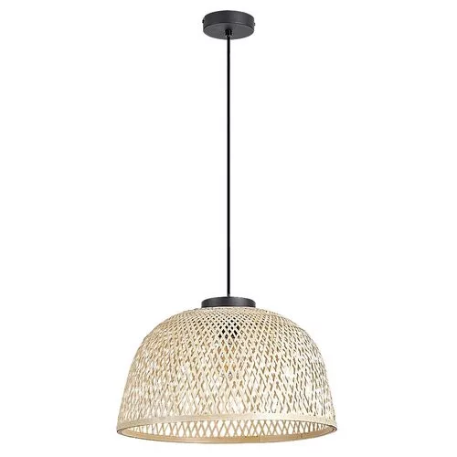 Rábalux 72025 Rattan Függeszték fekete-natúr E27 1x MAX 25, IP20