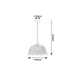 Rábalux 72025 Rattan Függeszték fekete-natúr E27 1x MAX 25, IP20