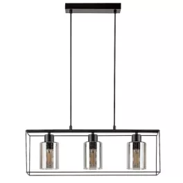   Rábalux 72033 Chadwick Függeszték fekete-füstszínű E27 3x MAX 25, IP20