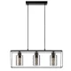 Rábalux 72033 Chadwick Függeszték fekete-füstszínű E27 3x MAX 25, IP20