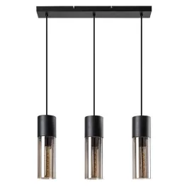   Rábalux 72053 Ronno Függeszték fekete-füstszínű E27 3x MAX 25, IP20
