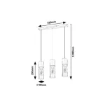 Rábalux 72053 Ronno Függeszték fekete-füstszínű E27 3x MAX 25, IP20