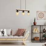 Rábalux 72083 Niylah Függeszték fekete-borostyán E27 3x MAX 25, IP20
