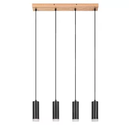   Rábalux 72124 Toras Spotlámpa tölgy-fekete GU10 4X MAX 5, IP20