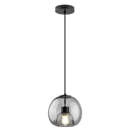   Rábalux 72132 Cameo Beltéri lámpa, Függeszték, fekete-füstszínű üveg E27E27 1x MAX 60, IP20