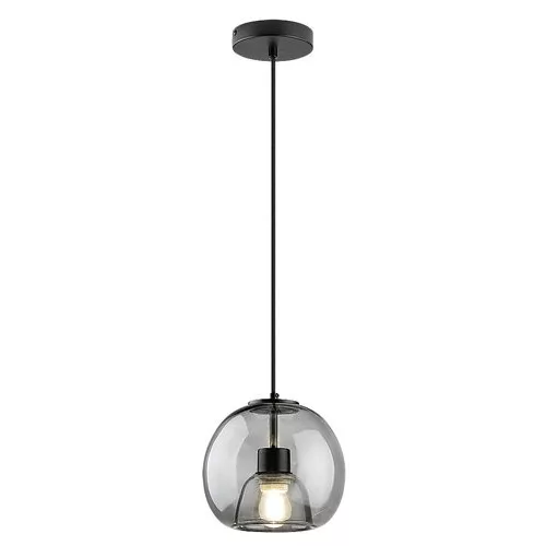 Rábalux 72132 Cameo Beltéri lámpa, Függeszték, fekete-füstszínű üveg E27E27 1x MAX 60, IP20