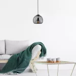Rábalux 72132 Cameo Beltéri lámpa, Függeszték, fekete-füstszínű üveg E27E27 1x MAX 60, IP20