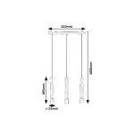 Rábalux 72133 Braulia Függeszték bükk-fekete GU10 3x MAX 50, IP20