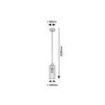 Rábalux 72141 Tanno Függeszték tölgy-füstszínű E27 1x MAX 25, IP20