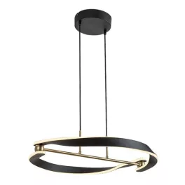   Rábalux 72149 Adalind Beltéri lámpa, Függeszték, fekete/ arany-fehér LED 40, IP20