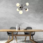 Rábalux RBL72194 Meduza Beltéri lámpa Függeszték matt fekete, fehér E14 6x MAX 20 IP20