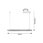 Rábalux 72214 Cital Beltéri lámpa Függeszték fekete, fehér LED 36, meleg fehér (2700-3000K), IP20
