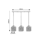 Rábalux 72219 Samilo Beltéri lámpa Függeszték fekete, fekete E27 3x MAX 40, IP20