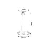 Rábalux RBL72223 Thrac Beltéri lámpa Függeszték súrolt alumínium, fehér LED 40 IP20