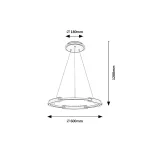 Rábalux RBL72229 Sindri Beltéri lámpa Függeszték fekete, fehér LED 45 IP20