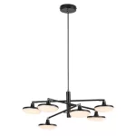 Rábalux 72239 Madi Beltéri lámpa Függeszték matt fekete, fehér LED 24, meleg fehér (2700-3000K), IP20