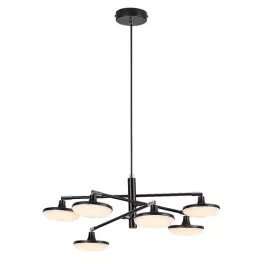   Rábalux 72239 Madi Beltéri lámpa Függeszték matt fekete, fehér LED 24, meleg fehér (2700-3000K), IP20