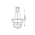 Rábalux 72243 Sidona Beltéri lámpa Függeszték fekete, fehér LED 48, meleg fehér (2700-3000K), IP20