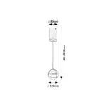 Rábalux 72246 Maelo Beltéri lámpa Függeszték fekete, fehér LED 6, természetes fehér (3500-5000 K), IP20