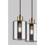 Rábalux 72247 Perez Beltéri lámpa Függeszték matt fekete, füstszínű E27 4x MAX 40, IP20