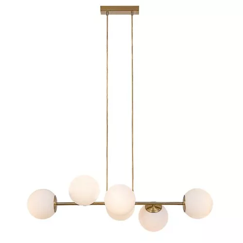 Rábalux 72249 Kiara Beltéri lámpa Függeszték arany, fehér E27 6x MAX 35, IP20