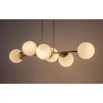 Rábalux 72249 Kiara Beltéri lámpa Függeszték arany, fehér E27 6x MAX 35, IP20
