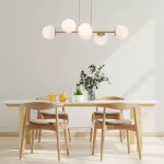 Rábalux 72249 Kiara Beltéri lámpa Függeszték arany, fehér E27 6x MAX 35, IP20