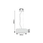 Rábalux RBL72251 Narmin Beltéri lámpa Függeszték matt fekete, bézs E27 3x MAX 40 IP20