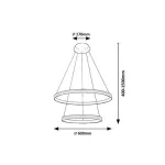 Rábalux 72259 Grete Beltéri lámpa Függeszték fekete, fehér LED 60, meleg fehér (2700-3000K), IP20
