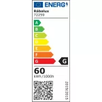 Rábalux 72259 Grete Beltéri lámpa Függeszték fekete, fehér LED 60, meleg fehér (2700-3000K), IP20