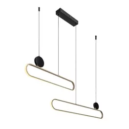   Rábalux 72268 Circado Beltéri lámpa Függeszték fekete/ arany, fehér LED 48, meleg fehér (2700-3000K), IP20