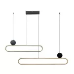 Rábalux 72268 Circado Beltéri lámpa Függeszték fekete/ arany, fehér LED 48, meleg fehér (2700-3000K), IP20