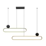 Rábalux 72268 Circado Beltéri lámpa Függeszték fekete/ arany, fehér LED 48, meleg fehér (2700-3000K), IP20
