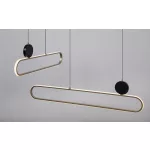 Rábalux 72268 Circado Beltéri lámpa Függeszték fekete/ arany, fehér LED 48, meleg fehér (2700-3000K), IP20