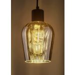 Rábalux 72270 Florian Beltéri lámpa Függeszték matt fekete, füstszínű E27 1x MAX 40, IP20