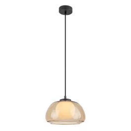   Rábalux 72273 Elowen Beltéri lámpa, Függeszték, fekete-borostyán G9G9 1x MAX 5, IP20