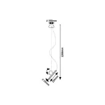 Rábalux 72278 Alaric Beltéri lámpa, Függeszték, fekete-fehér LED 3, IP20