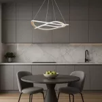 Rábalux 72282 Kallira Beltéri lámpa, Függeszték, arany-fehér LED 72, IP20