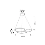 Rábalux RBL72297 Formand Beltéri lámpa Függeszték fekete, fehér LED 38 IP20