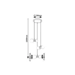 Rábalux RBL72300 Lition Beltéri lámpa Függeszték fekete, fehér G9 6x MAX 28 IP20