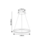 Rábalux RBL72301 Isaure Beltéri lámpa Függeszték fekete, fehér LED 35 IP20