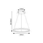 Rábalux RBL72302 Isaure Beltéri lámpa Függeszték fekete, fehér LED 45 IP20