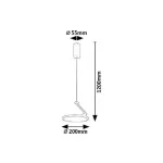 Rábalux 72328 Ovidia Beltéri lámpa, Függeszték, fehér-fehér LED 20, IP20