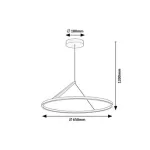 Rábalux 72352 Renara Beltéri lámpa, Függeszték, fekete/ arany-fehér LED 40, IP20