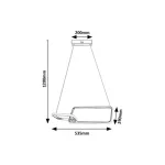 Rábalux 72368 Malwen Beltéri lámpa, Függeszték, króm-fehér LED 36, IP20