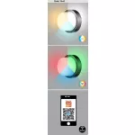 Rábalux 7246 Durbe Kültéri fali lámpa/ Kültéri mennyezeti fekete-fehér LED 10, IP54