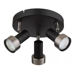   Rábalux 73013 Konrad Spotlámpa matt fekete-ezüst GU10 3x MAX 50, IP20