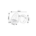 Rábalux 73016 Perico Beltéri lámpa Fali lámpa fehér, fehér GU10 1X MAX 5, IP20